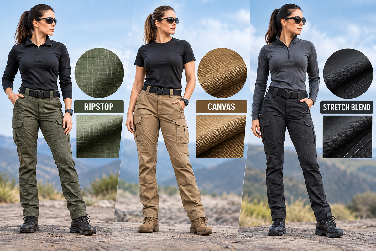 What Fabric Is Best for Women's Tactical Pants: Ripstop, Canvas, or Stretch Blend?